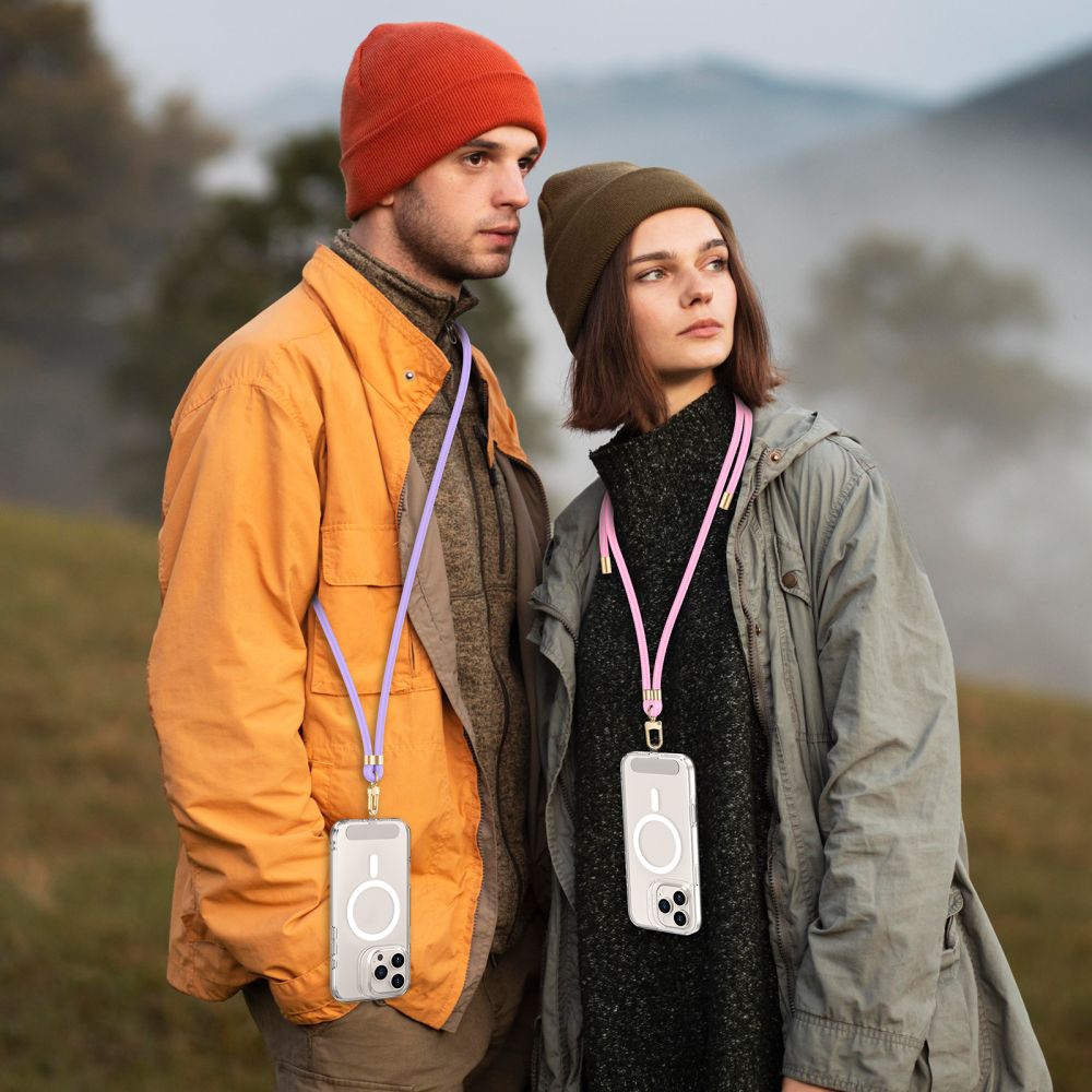 Dirželis Tech-Protect C7S CrossBody, šviesiai rožinis/auksinis