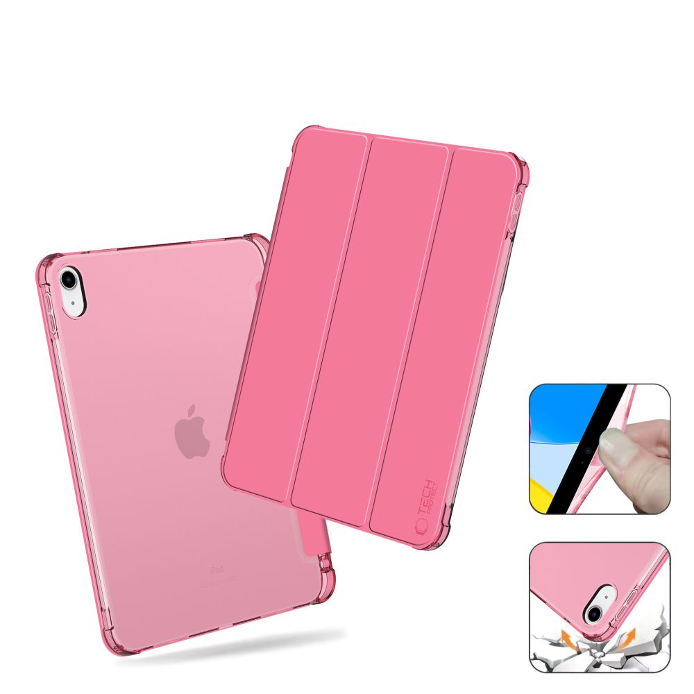 Dėklas Tech-Protect SC Pen Hybrid iPad 10.9 (2022) / 11 (2025), skaidrus purpurinis
