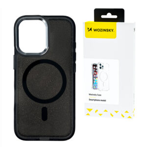 Wozinsky Glitter MagSafe dėklas Samsung Galaxy S25+ – juodas