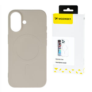 Wozinsky silikoninis MagSafe dėklas Samsung Galaxy S25 – smėlinis