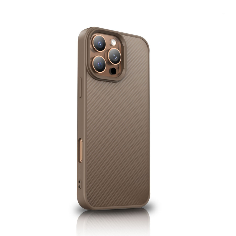 Wozinsky anglies pluošto MagSafe dėklas Galaxy S25 – rudas