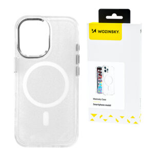 Wozinsky skaidrus MagSafe dėklas Samsung Galaxy S24 FE su blizgučiais