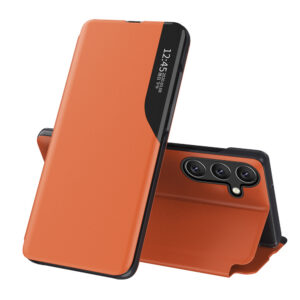 Eco Leather View dėklas Samsung Galaxy A26 – oranžinis