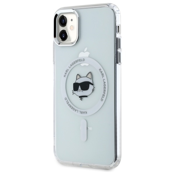 Karl Lagerfeld MagSafe dėklas iPhone 11 – baltas