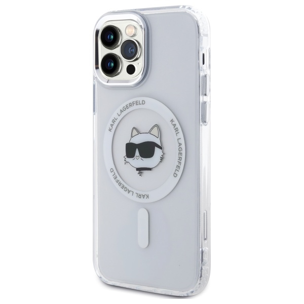 Karl Lagerfeld MagSafe dėklas iPhone 12/12 Pro – baltas