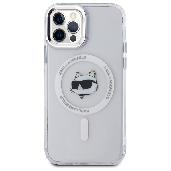 Karl Lagerfeld MagSafe dėklas iPhone 12/12 Pro – baltas