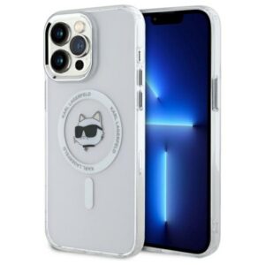 Karl Lagerfeld MagSafe dėklas iPhone 13 Pro Max – baltas