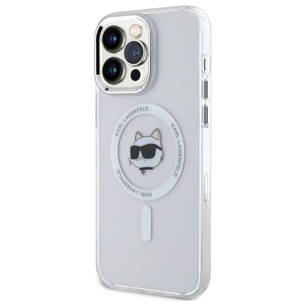 Karl Lagerfeld MagSafe dėklas iPhone 13 Pro Max – baltas