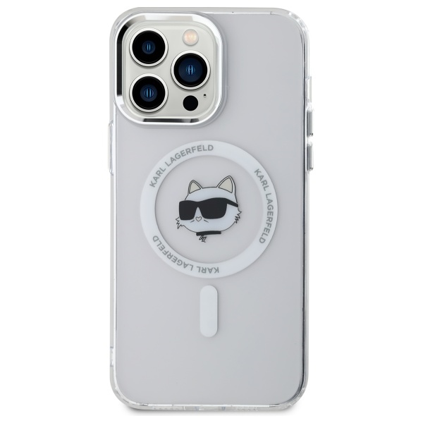 Karl Lagerfeld MagSafe dėklas iPhone 13 Pro Max – baltas
