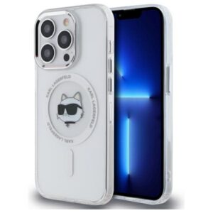 Karl Lagerfeld MagSafe dėklas iPhone 14 Pro – baltas