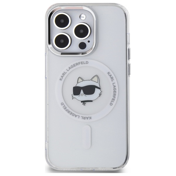 Karl Lagerfeld MagSafe dėklas iPhone 14 Pro – baltas