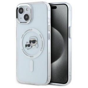 Karl Lagerfeld MagSafe dėklas iPhone 15 – baltas