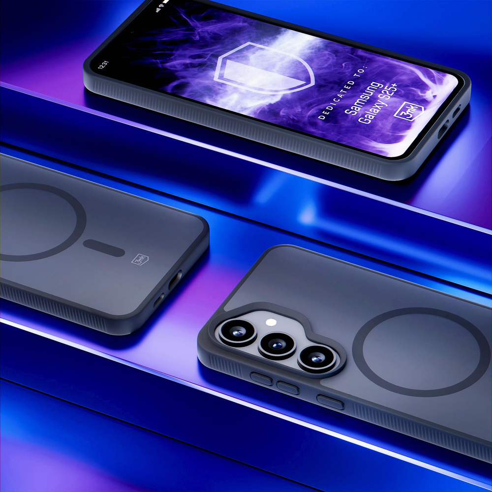 3mk Smoke MagCase, skirtas Samsung Galaxy S25+ - juodas