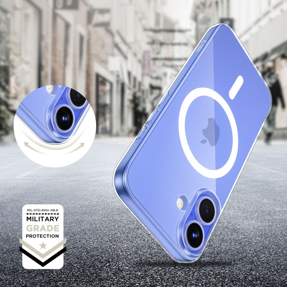 Dėklas Tech-Protect FlexAir MagSafe iPhone 16, skaidrus