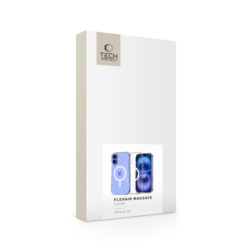 Dėklas Tech-Protect FlexAir MagSafe iPhone 16, skaidrus