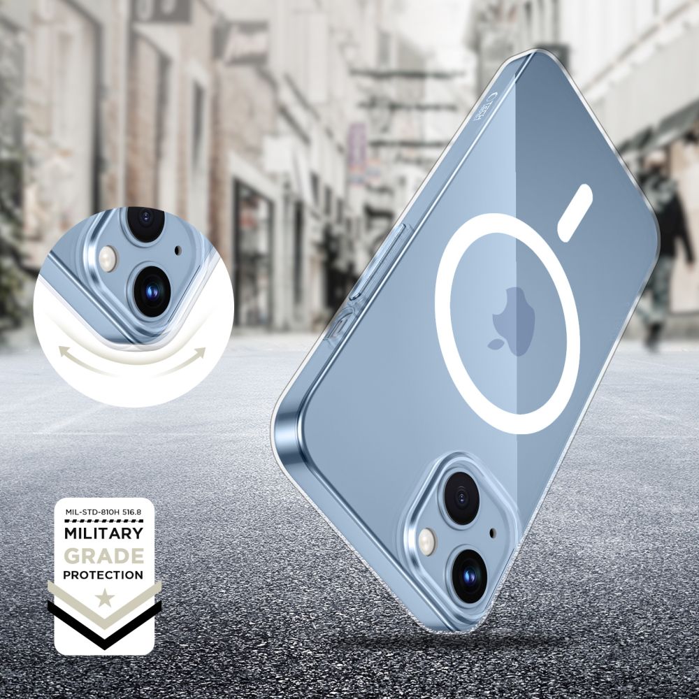 Dėklas Tech-Protect FlexAir MagSafe iPhone 13 / 14, skaidrus