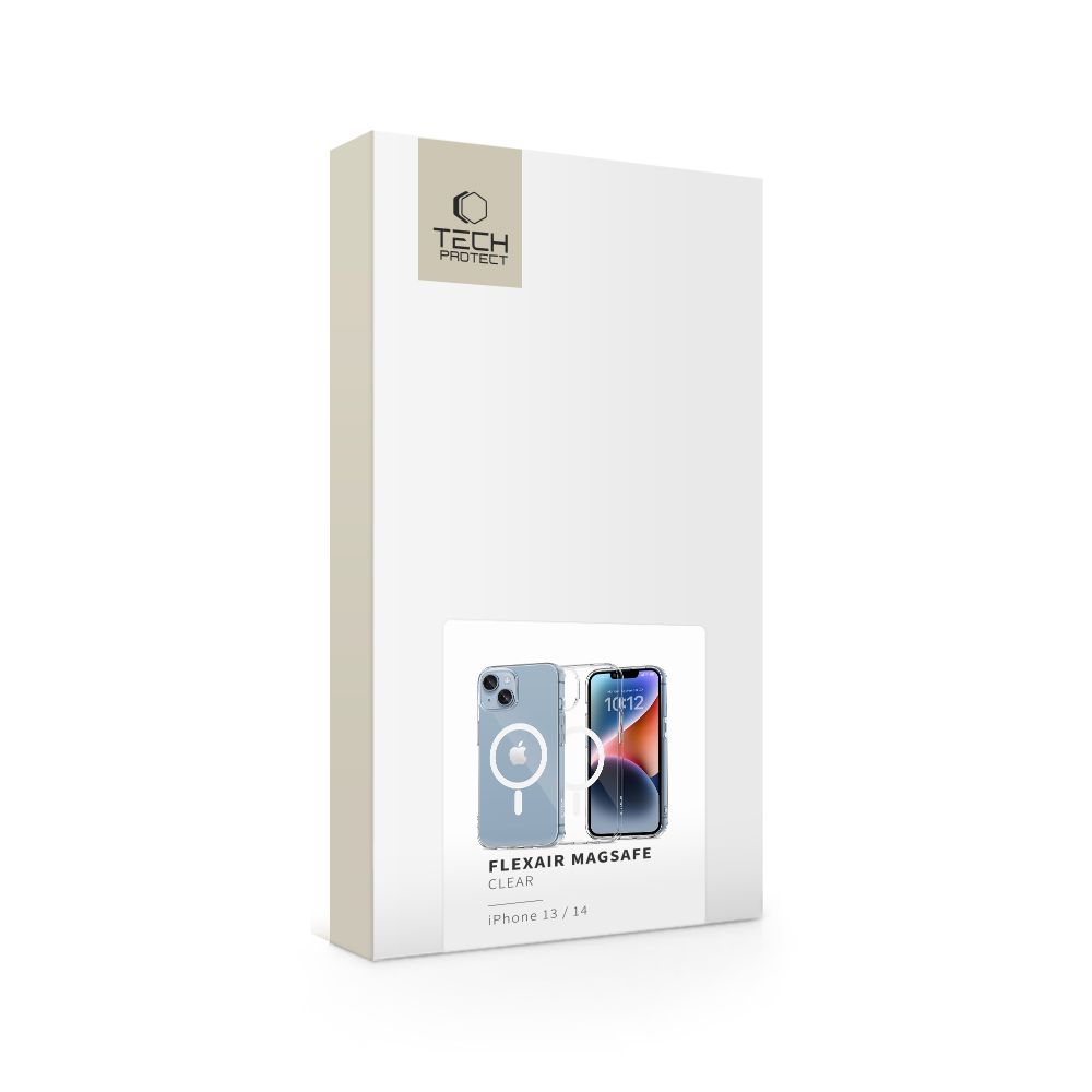 Dėklas Tech-Protect FlexAir MagSafe iPhone 13 / 14, skaidrus