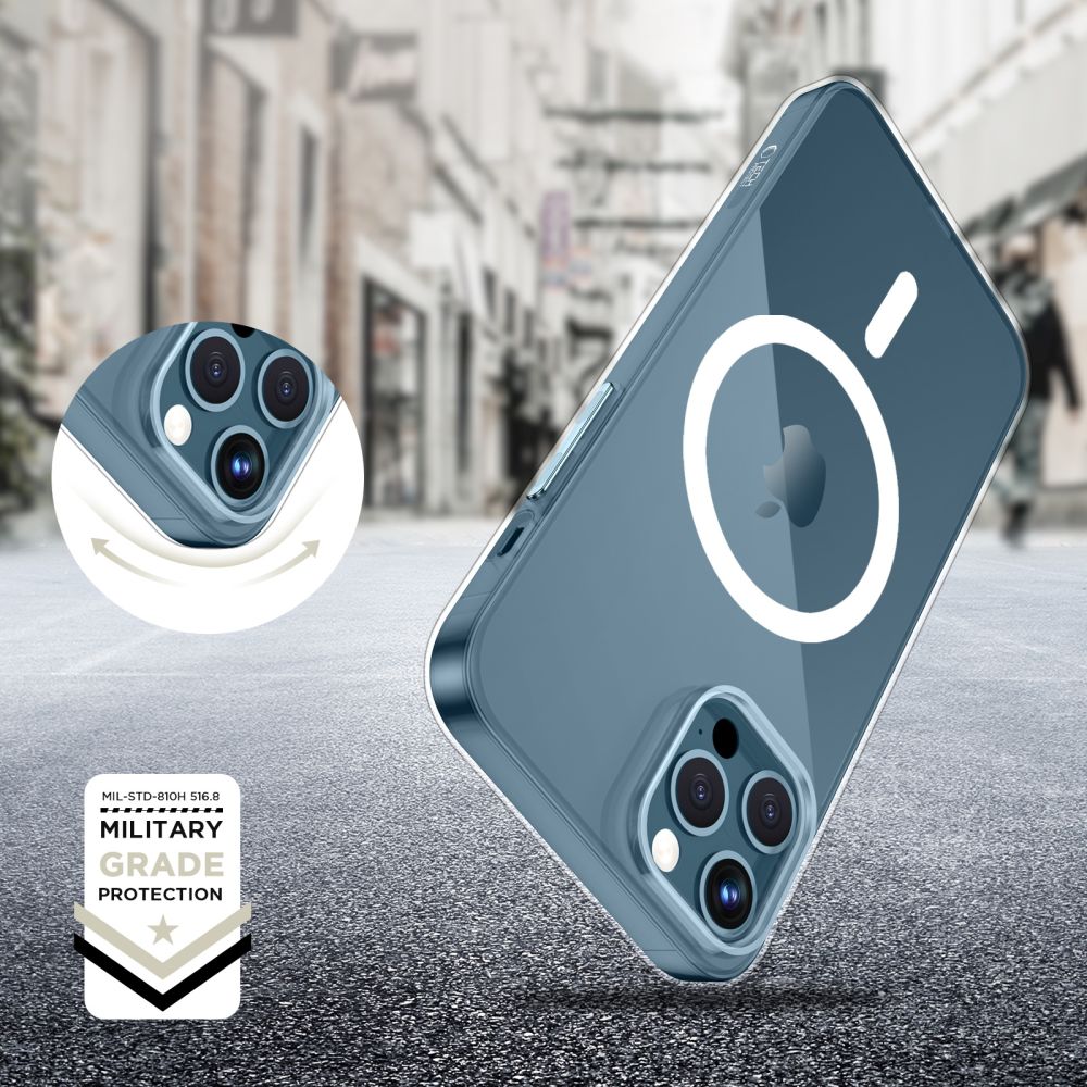 Dėklas Tech-Protect FlexAir MagSafe iPhone 12 / 12 Pro, skaidrus