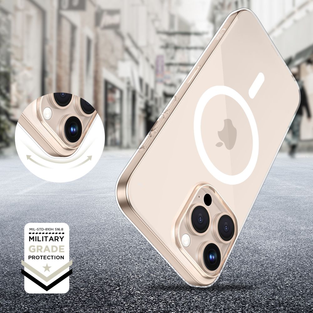Dėklas Tech-Protect FlexAir MagSafe iPhone 16 Pro Max, skaidrus