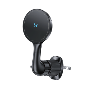 Wozinsky WCT5-6S4Y automobilinis laikiklis oro grotelių tvirtinimui su Qi/MagSafe 15W indukciniu įkrovikliu juodas
