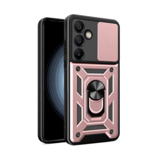 Hybrid Armor Camshield dėklas Samsung Galaxy A36 – rožinis