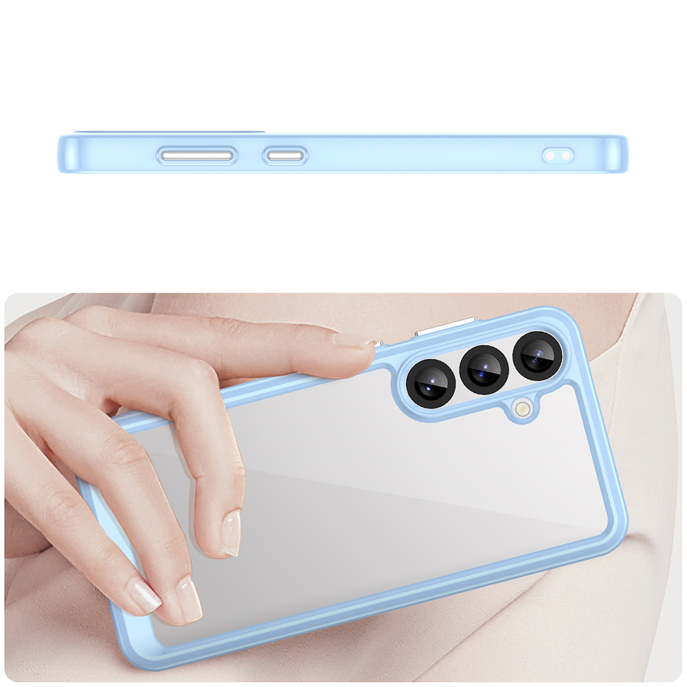 Skaidrus dėklas Samsung Galaxy A36 „Outer Space“ – mėlynas