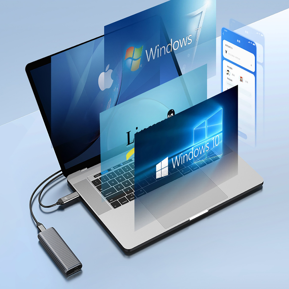 Orico AM2C3-G2 M.2 NVMe USB-C 3.2 disko kišenė - pilka