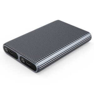 Orico AM2C3-2N dvigubas diskų šaltis dviems M.2 NVME USB-C 3.2 10Gb/s diskams - pilka