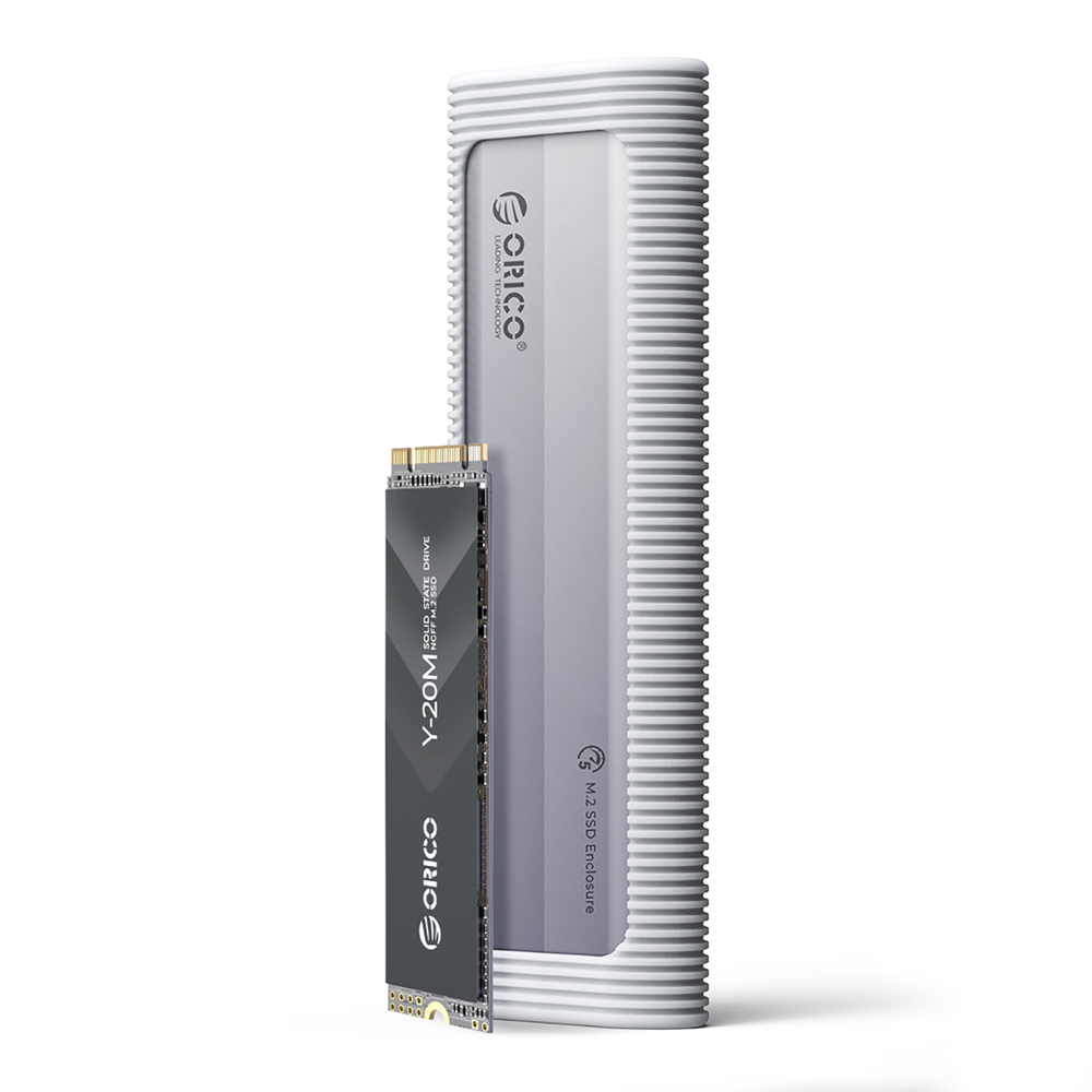 Orico AXM2F M.2 SATA SSD USB-C 3.2 Diskų Dėklas - Pilkas