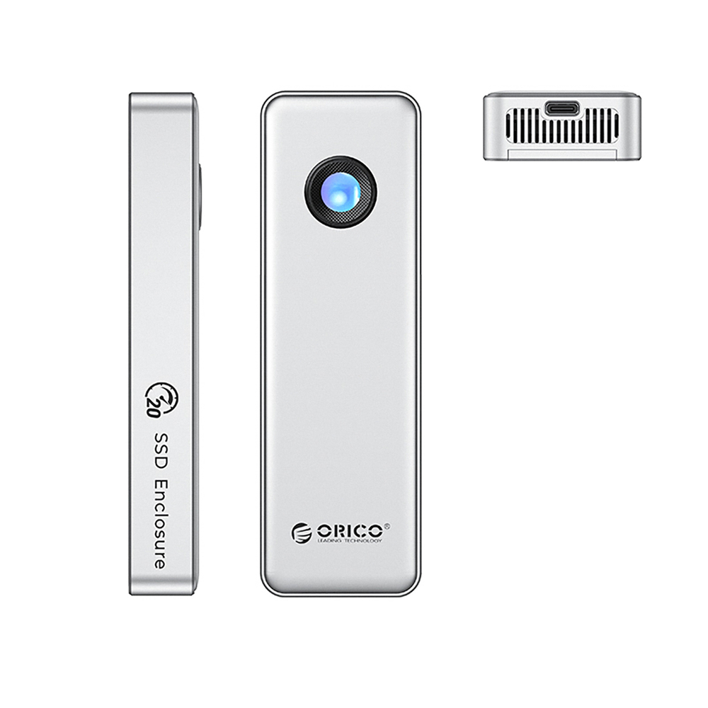 Orico OUM2-G20 M.2 NVME USB-C 3.2 20Gb/s Disko Dėklas – Sidabrinis