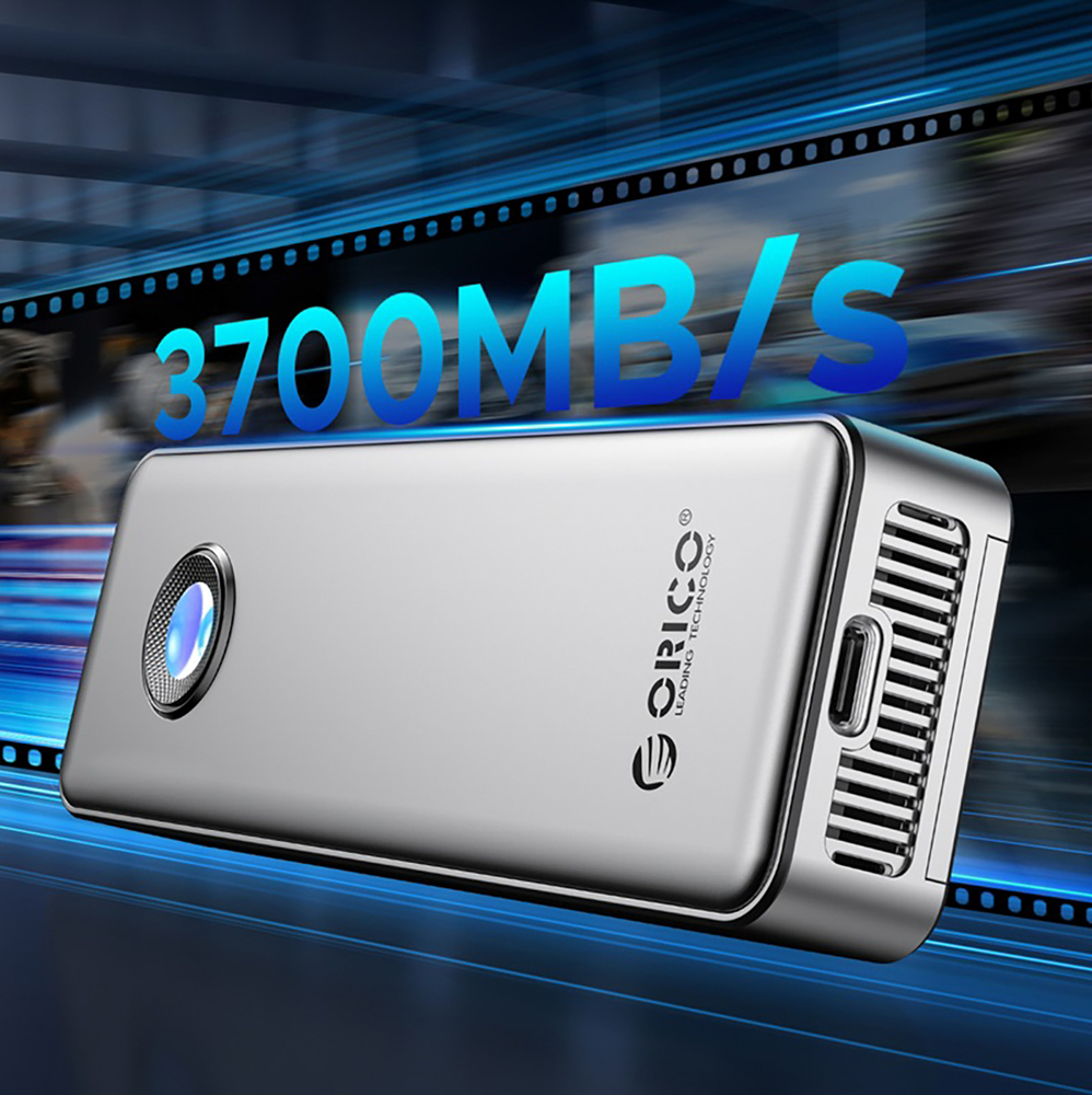 Orico OUM2-G20 M.2 NVME USB-C 3.2 20Gb/s Disko Dėklas – Sidabrinis