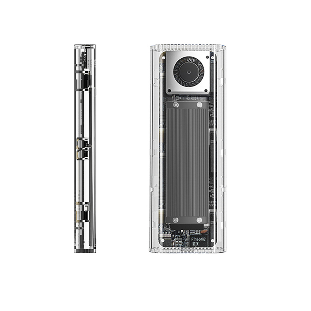 Orico TCM2-G20 M.2 NVME USB-C 3.2 20Gb/s disko dėklas – sidabrinis/skaidrus