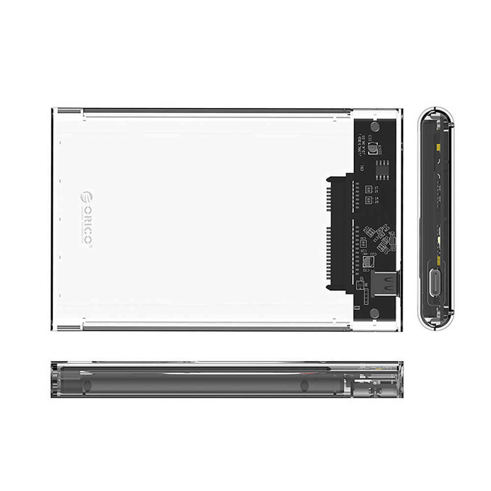 Orico 2139C3 2,5" HDD/SSD USB-C 5Gb/s diskų kaupiklis - skaidrus