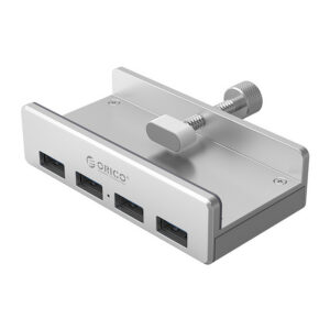 Orico MH4PU šaliklis su spaustuku - 4x USB-A 3.0 - sidabras