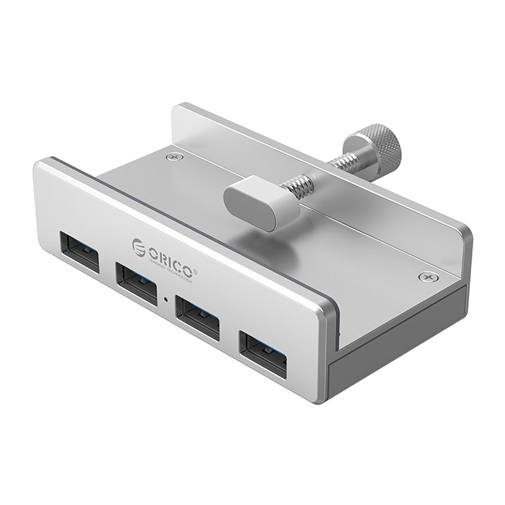 Orico MH4PU šaliklis su spaustuku - 4x USB-A 3.0 - sidabras