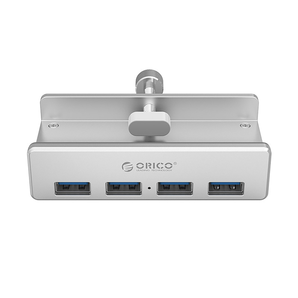 Orico MH4PU šaliklis su spaustuku - 4x USB-A 3.0 - sidabras