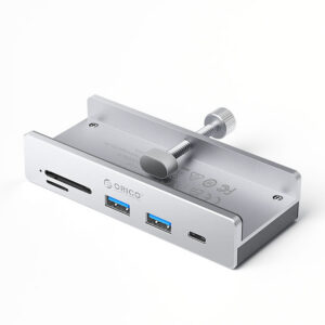 Orico MH5PC šalunas su spaustuku USB-C / 2x USB-A 3.2 + 1x USB-C 3.2 + 1x SD&TF - Sidabrinė