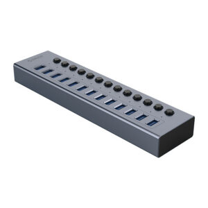 Orico BT2U3-13AB žinynas 13x USB-A 3.0 su jungikliais - pilka