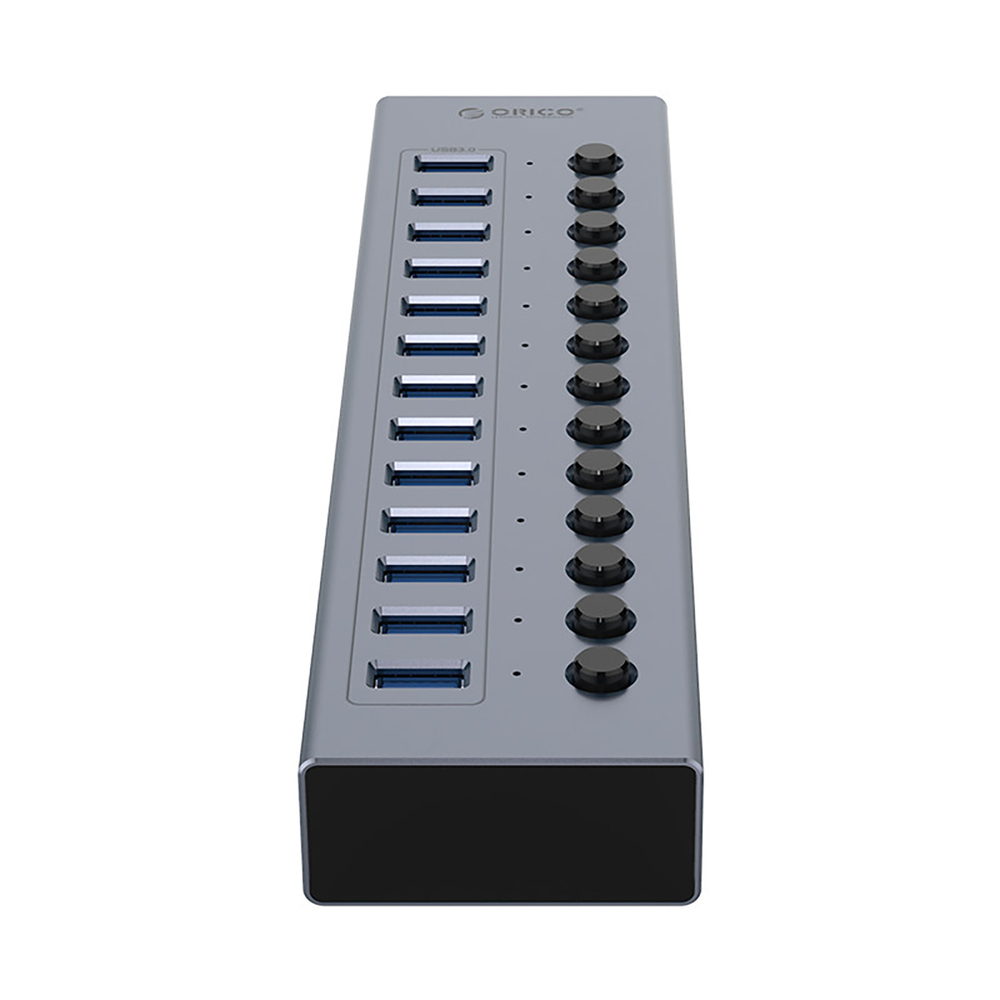 Orico BT2U3-13AB žinynas 13x USB-A 3.0 su jungikliais - pilka