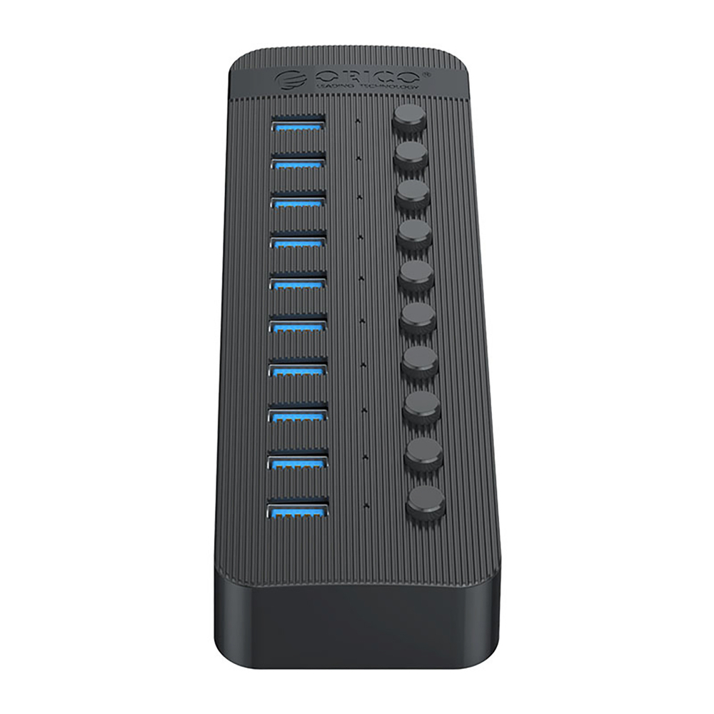 Orico CT2U3-10AB 10x USB-A 3.0 žinynas su jungikliais - juoda