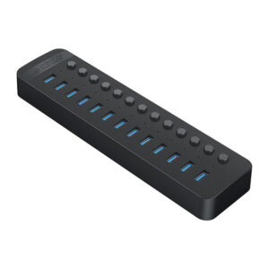Orico CT2U3-13AB 13x USB-A 3.0 sujungimo dėžė su jungikliais - Juoda
