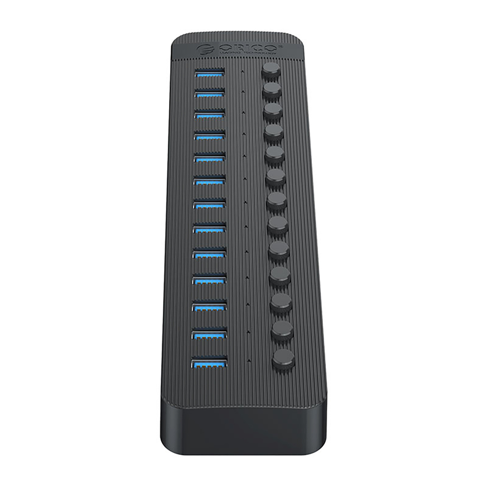 Orico CT2U3-13AB 13x USB-A 3.0 sujungimo dėžė su jungikliais - Juoda