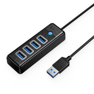 Sujungimo dėžė Orico PW4U-U3 USB-A / 4x USB-A 3.0 - juoda