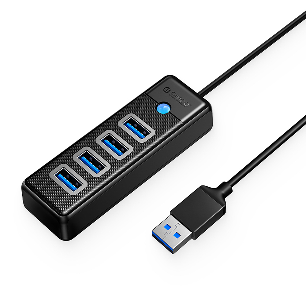 Sujungimo dėžė Orico PW4U-U3 USB-A / 4x USB-A 3.0 - juoda