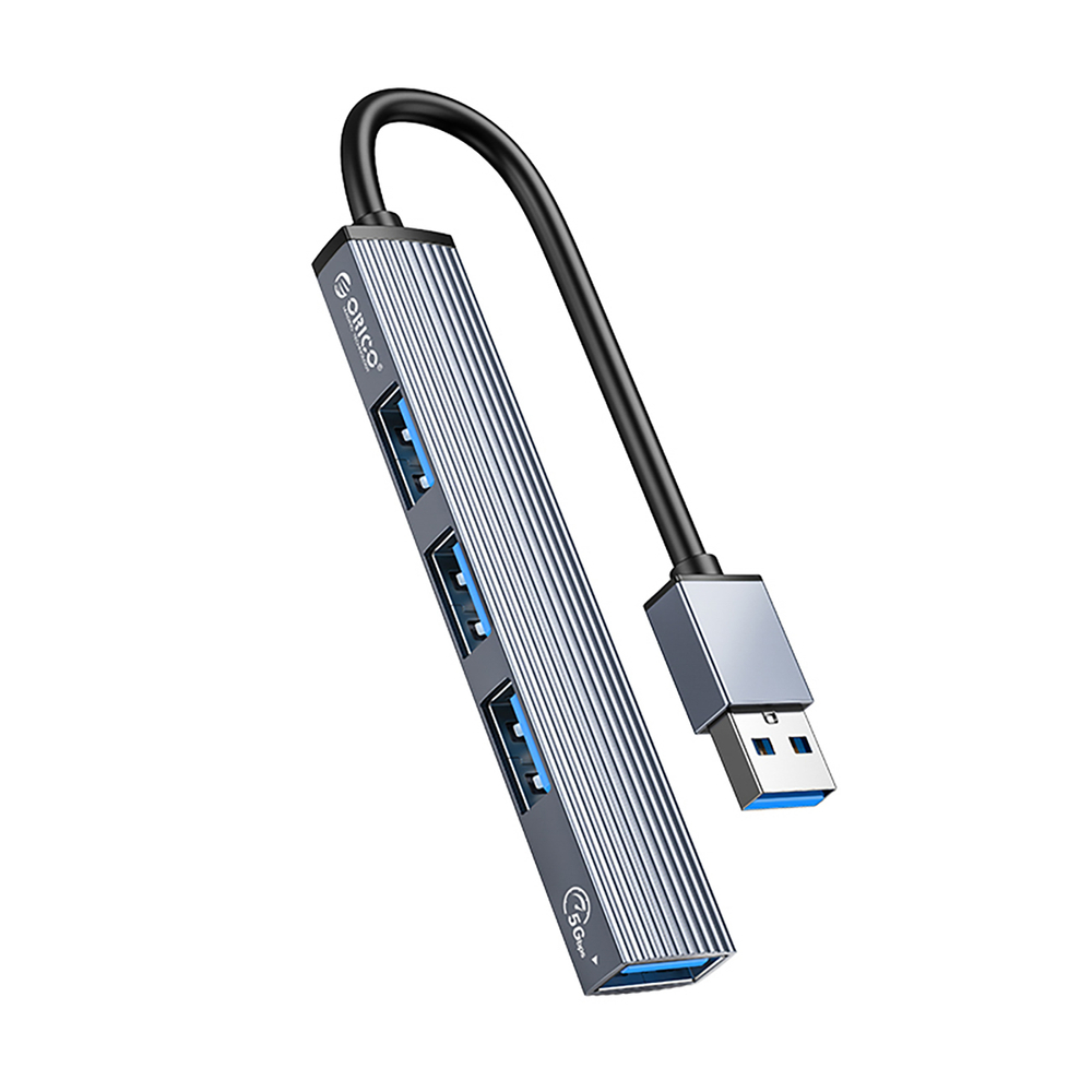 Orico AH-A13 USB-A Hub Docking Station 1x USB-A 3.0 + 3x USB-A 2.0 - Pilka