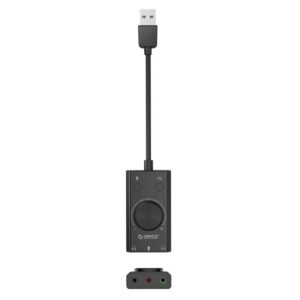 Orico SC2 išorinė daugiafunkcė garso kortelė su USB-A - juoda