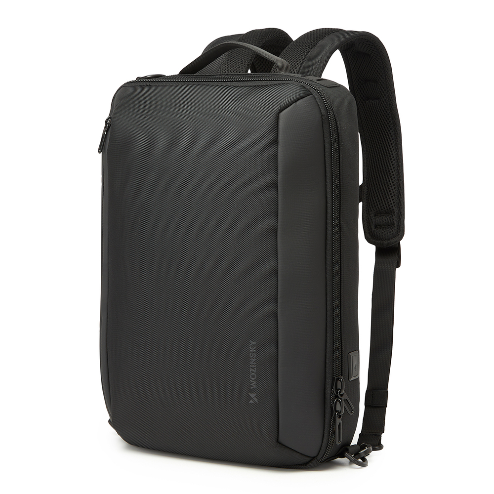 Wozinsky Premium 15.6'' nešiojamojo kompiuterio kuprinė/krepšys su dirželiu - juoda