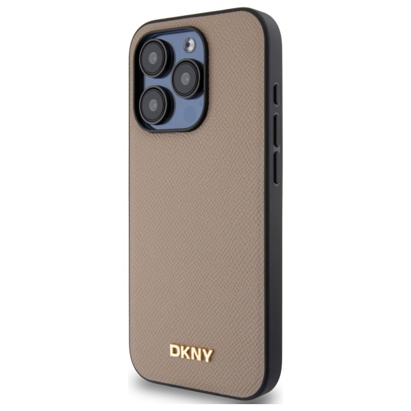 DKNY MagSafe dėklas iPhone 15 Pro Max – smėlio