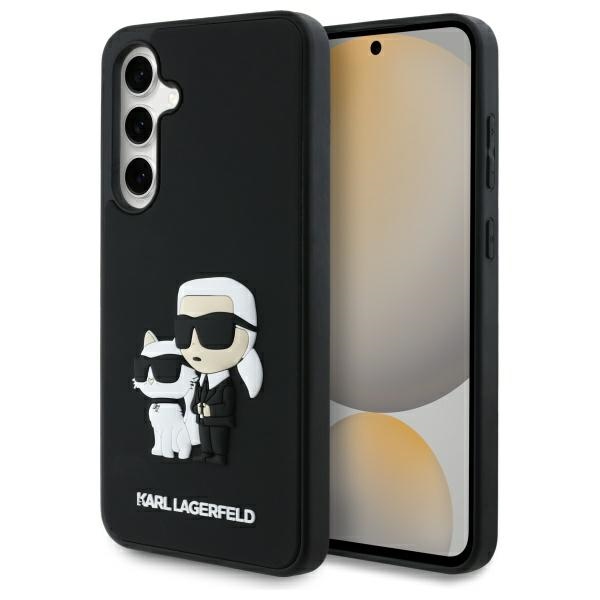 Karl Lagerfeld 3D Rubber Karl&Choupette dėklas Samsung Galaxy S24 FE – juodas