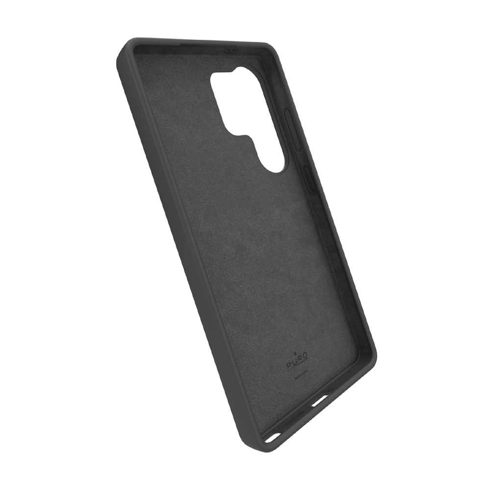 Puro Icon silikoninis dėklas Samsung Galaxy S25 Ultra – juodas